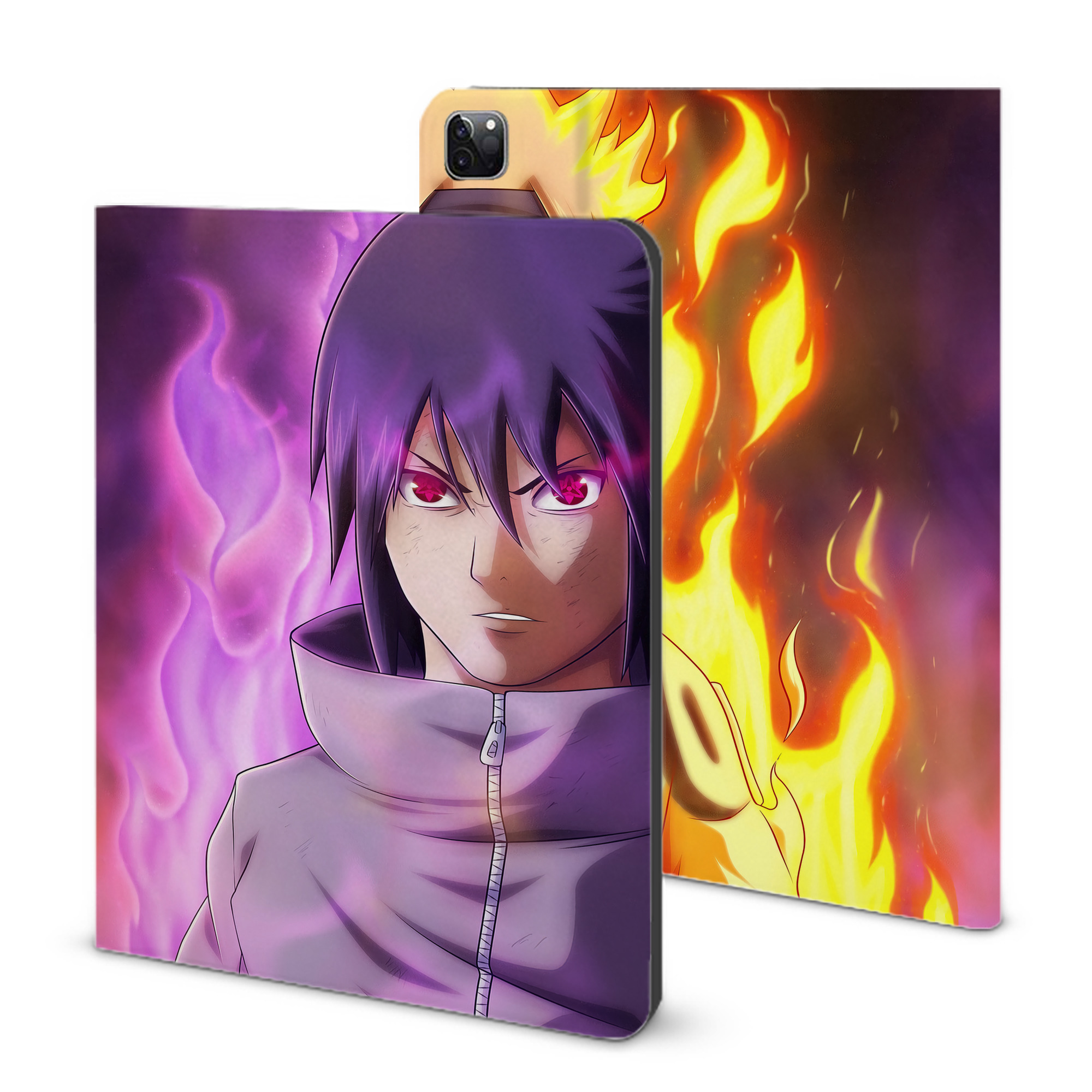 （画像用） NARUTO -ナルト- NARUTO -ナルト- 疾風伝 IPad ケース ブック型 PUレザー TPU 耐衝撃 軽量 薄型 ペン収納なし 全面保護 IPad 各モデル対応